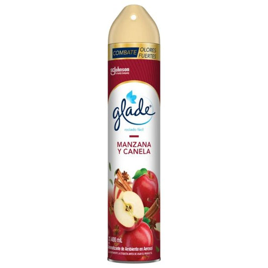 Ambientador Aerosol Glade 400ml Manzana Canela