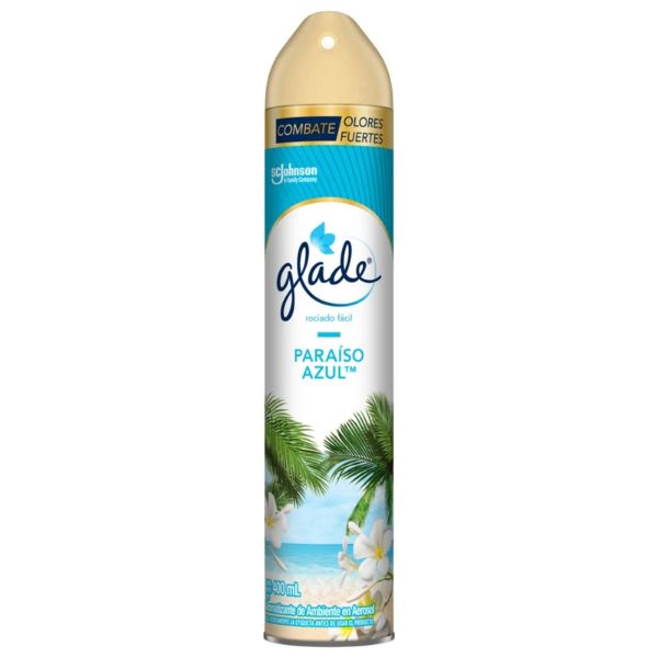 Ambientador Aerosol Glade 400ml Paraiso Azul